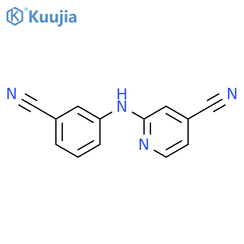 2-((3-Cyanophenyl)amino)isonicotinonitrile structure