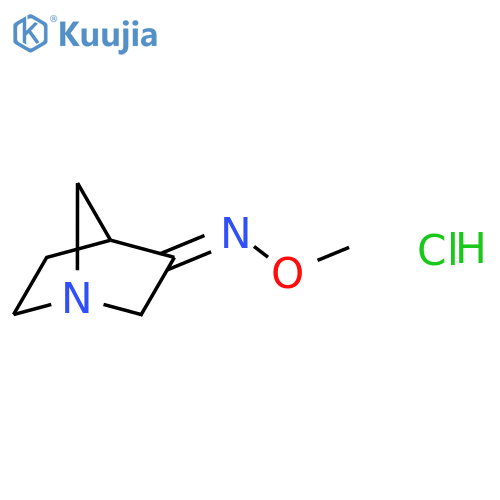 1-Azabicyclo[2.2.1]heptan-3-one, O-methyloxime, hydrochloride structure