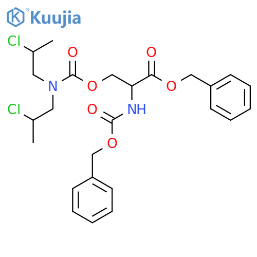 Serine, N-carboxy-,dibenzyl ester, bis(2-chloropropyl)carbamate (ester), DL- (8CI) structure