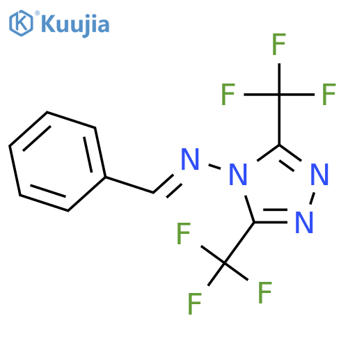 4H-1,2,4-Triazol-4-amine, N-(phenylmethylene)-3,5-bis(trifluoromethyl)- structure
