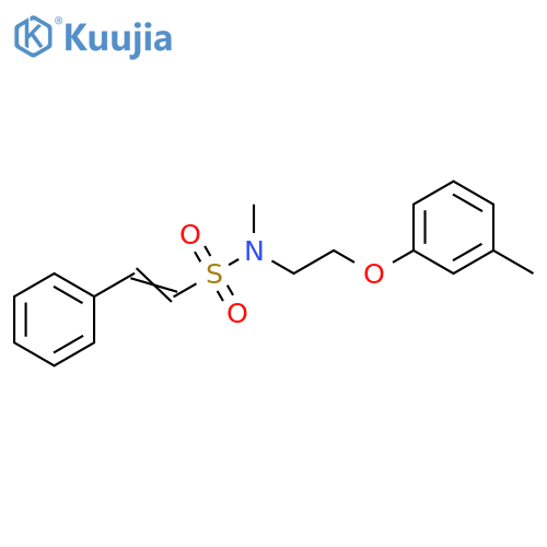 Ethenesulfonamide, N-methyl-N-[2-(3-methylphenoxy)ethyl]-2-phenyl- structure