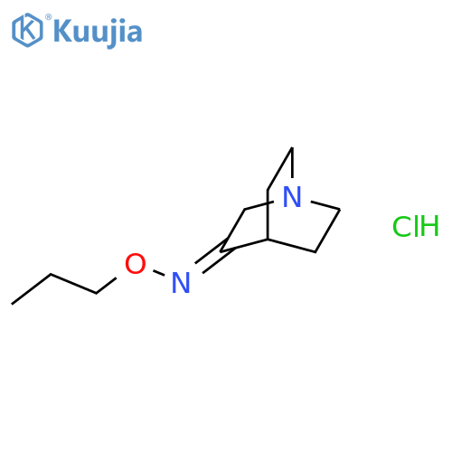 1-Azabicyclo[2.2.2]octan-3-one, O-propyloxime, hydrochloride structure