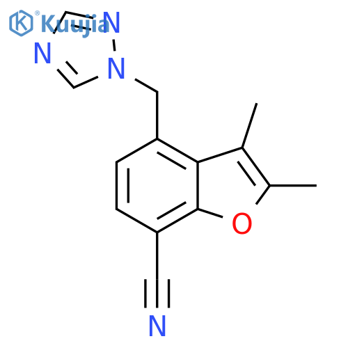 7-Benzofurancarbonitrile, 2,3-dimethyl-4-(1H-1,2,4-triazol-1-ylmethyl)- structure
