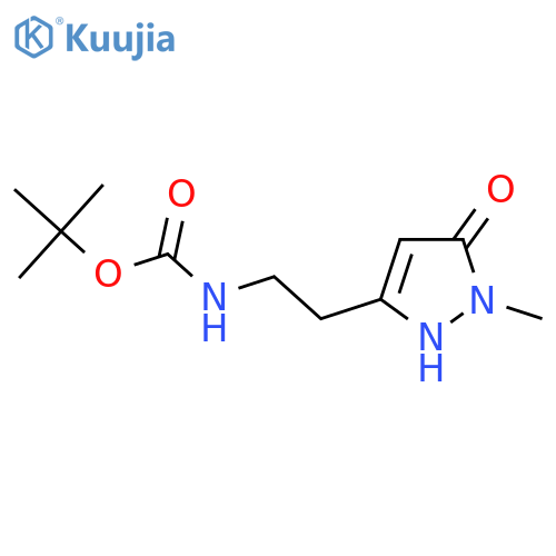 tert-butyl N-2-(5-hydroxy-1-methyl-1H-pyrazol-3-yl)ethylcarbamate structure