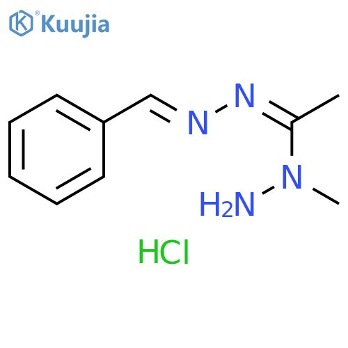 Benzaldehyde, 2-[1-(1-methylhydrazinyl)ethylidene]hydrazone, hydrochloride (1:1) structure