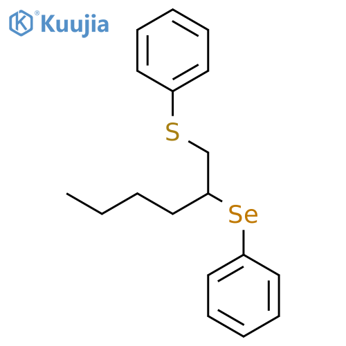 Benzene, [[2-(phenylseleno)hexyl]thio]- structure