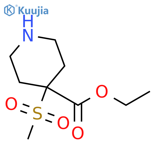 ethyl 4-methanesulfonylpiperidine-4-carboxylate structure