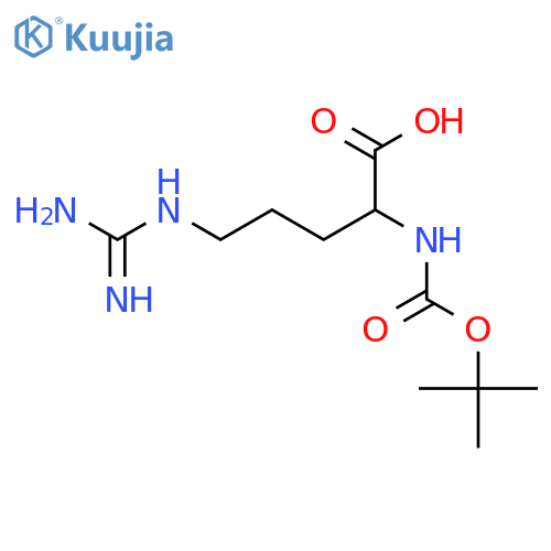 (S)-2-((tert-Butoxycarbonyl)amino)-5-guanidinopentanoic acid structure