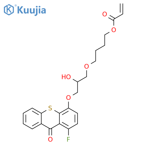 2-Propenoic acid, 4-[3-[(1-fluoro-9-oxo-9H-thioxanthen-4-yl)oxy]-2-hydroxypropoxy]butyl ester structure