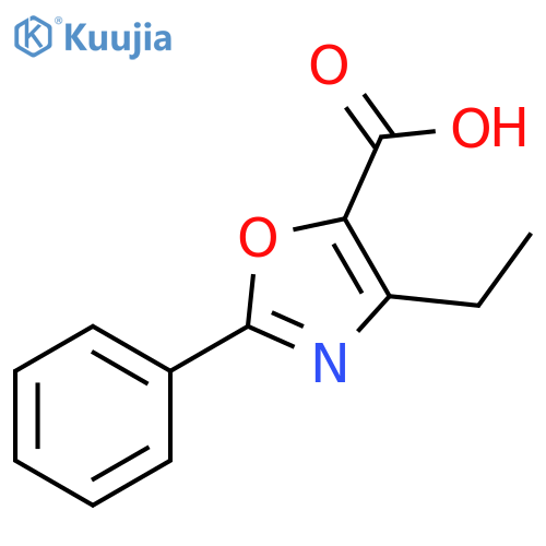 5-Oxazolecarboxylic acid, 4-ethyl-2-phenyl- structure