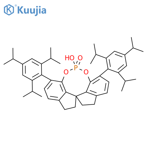(11aR)-10,11,12,13-Tetrahydro-5-hydroxy-3,7-bis[2,4,6-tris(1-methylethyl)phenyl]-diindeno[7,1-de:1',7'-fg][1,3,2]dioxaphosphocin 5-oxide structure