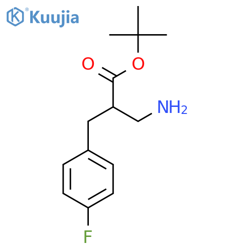 tert-butyl 3-amino-2-(4-fluorophenyl)methylpropanoate structure