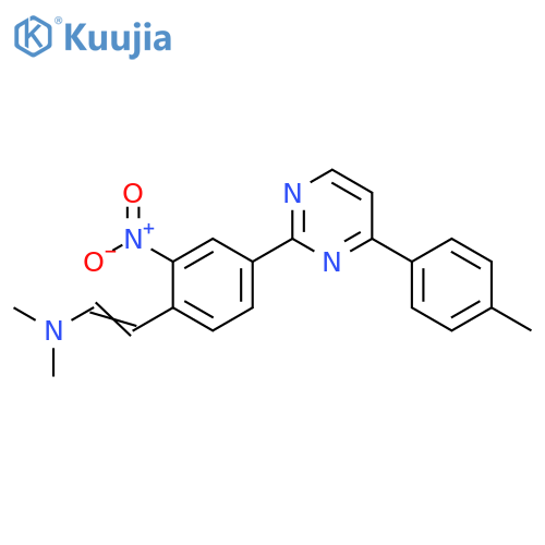 Ethenamine,N,N-dimethyl-2-[4-[4-(4-methylphenyl)-2-pyrimidinyl]-2-nitrophenyl]- structure