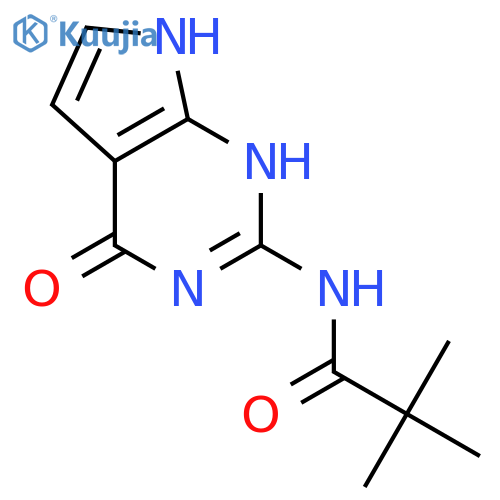 2,2-dimethyl-N-{4-oxo-1H,4H,7H-pyrrolo[2,3-d]pyrimidin-2-yl}propanamide structure