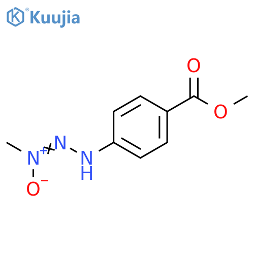 Benzoic acid, 4-(3-methyl-3-oxido-2-triazenyl)-, methyl ester structure