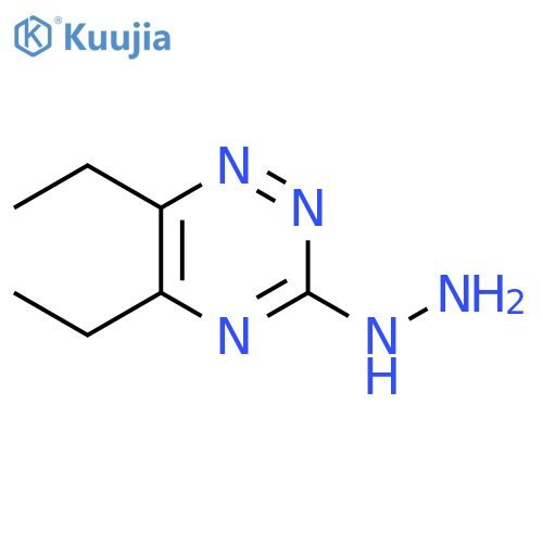5,6-diethyl-3-hydrazinyl-1,2,4-triazine structure