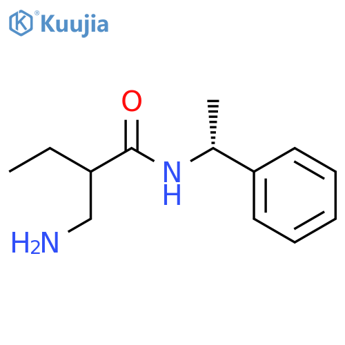 Butanamide, 2-(aminomethyl)-N-[(1R)-1-phenylethyl]- structure
