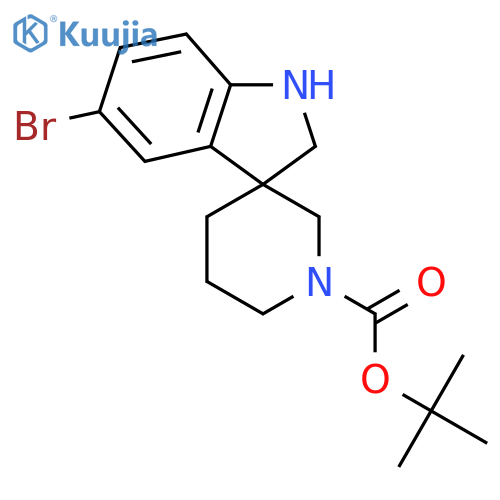 Tert-butyl 5-bromospiro[indoline-3,3'-piperidine]-1'-carboxylate structure