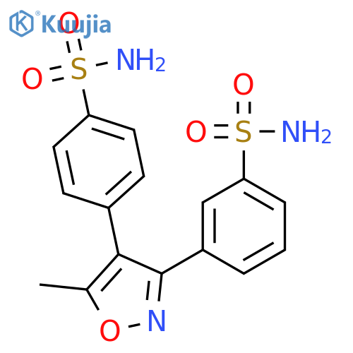 3-(5-Methyl-4-(4-sulfamoylphenyl)isoxazol-3-yl)benzenesulfonamide structure