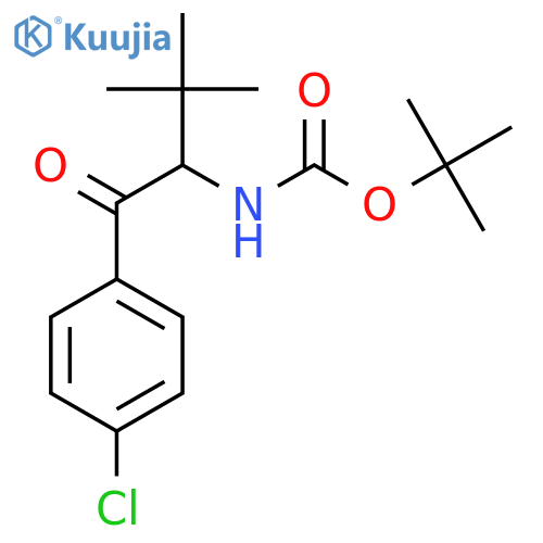 2-(Boc-amino)-2-t-butyl-1-(4-chlorophenyl)ethanone structure