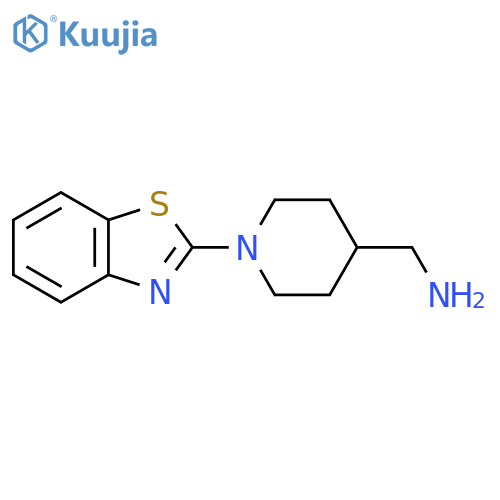 [1-(1,3-benzothiazol-2-yl)piperidin-4-yl]methanamine structure