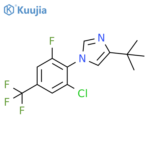 1H-Imidazole,1-[2-chloro-6-fluoro-4-(trifluoromethyl)phenyl]-4-(1,1-dimethylethyl)- structure