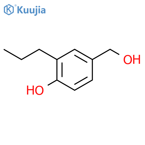 Benzenemethanol, 4-hydroxy-3-propyl- structure