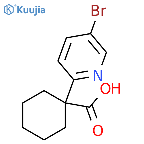 1-(5-bromopyridin-2-yl)cyclohexane-1-carboxylic acid structure