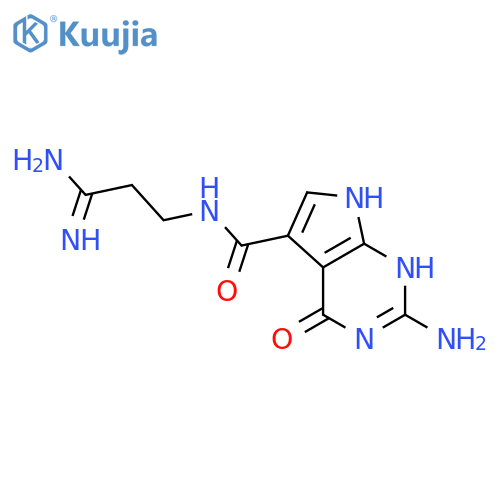 3H-Pyrrolo[2,3-d]pyrimidine-5-carboxamide,2-amino-N-(3-amino-3-iminopropyl)-4,7-dihydro-4-oxo- structure