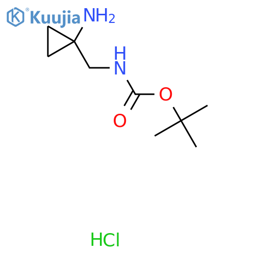 tert-Butyl ((1-aminocyclopropyl)methyl)carbamate hydrochloride structure