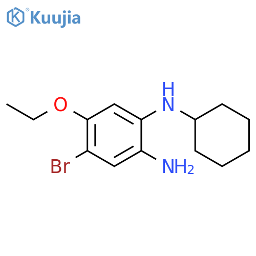 4-Bromo-1-N-cyclohexyl-5-ethoxybenzene-1,2-diamine structure