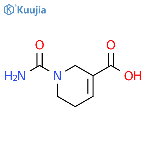 1-Carbamoyl-1,2,5,6-tetrahydro-pyridine-3-carboxylic acid structure