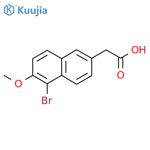 (5-Bromo-6-methoxy-naphthalen-2-yl)-acetic acid structure