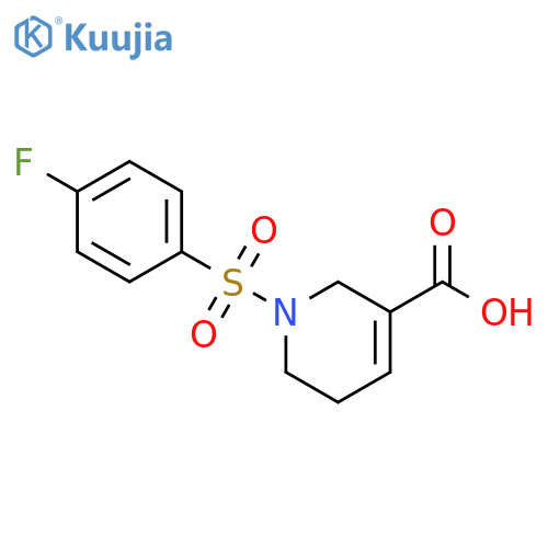 1-(4-Fluoro-benzenesulfonyl)-1,2,5,6-tetrahydro-pyridine-3-carboxylic acid structure