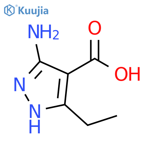 5-amino-3-ethyl-1H-pyrazole-4-carboxylic acid structure