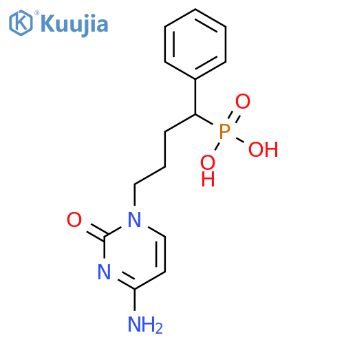 Phosphonic acid, [4-(4-amino-2-oxo-1(2H)-pyrimidinyl)-1-phenylbutyl]- structure