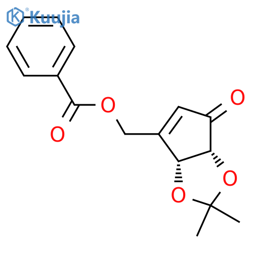 [(3aR,6aR)-2,2-dimethyl-6-oxo-2H,3aH,6H,6aH-cyclopenta[d][1,3]dioxol-4-yl]methyl benzoate structure