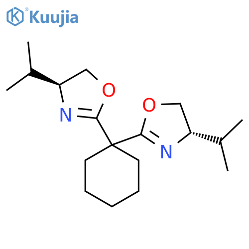 (4S,4'S)-2,2'-Cyclohexylidenebis[4,5-dihydro-4-isopropyloxazole] structure