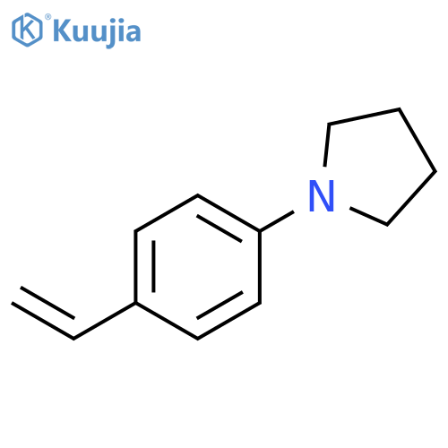 1-(4-ethenylphenyl)pyrrolidine structure