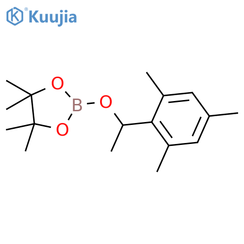 1,3,2-Dioxaborolane, 4,4,5,5-tetramethyl-2-[1-(2,4,6-trimethylphenyl)ethoxy]- structure