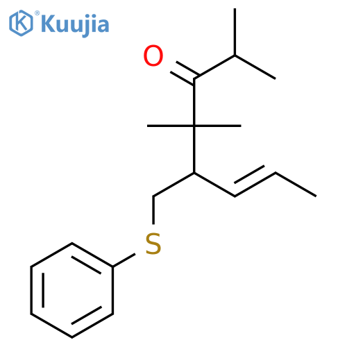6-Octen-3-one, 2,4,4-trimethyl-5-[(phenylthio)methyl]-, (E)- structure