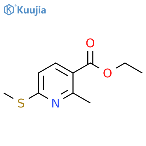 2-Methyl-6-methylsulfanyl-nicotinic acid ethyl ester structure