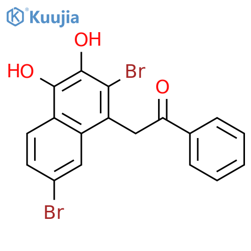 Ethanone, 2-(2,7-dibromo-3,4-dihydroxy-1-naphthalenyl)-1-phenyl- structure