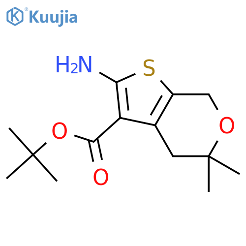 tert-butyl 2-amino-5,5-dimethyl-4H,5H,7H-thieno2,3-cpyran-3-carboxylate structure