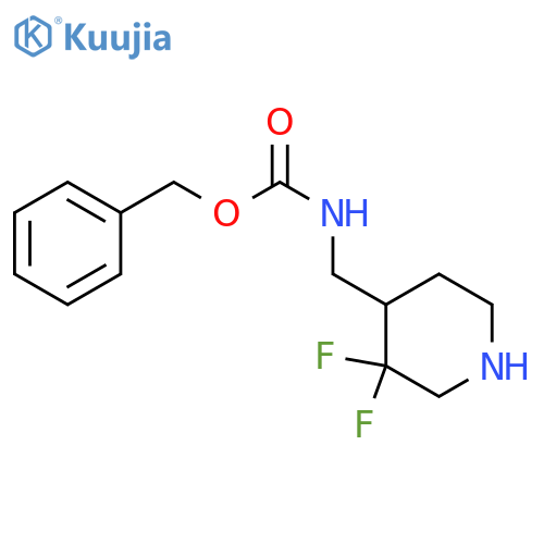 benzyl N-[(3,3-difluoropiperidin-4-yl)methyl]carbamate structure