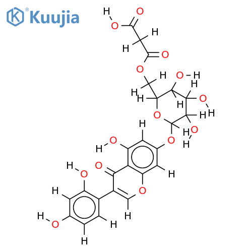 7-0-(6-O-Malonyl-beta-D-glucopyranoside)-2',4',5,7-Tetrahydroxyisoflavone structure