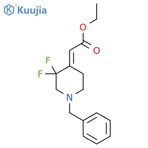 Ethyl 2-(1-benzyl-3,3-difluoropiperidin-4-ylidene)acetate structure