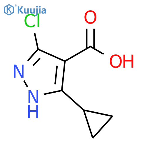 5-chloro-3-cyclopropyl-1H-pyrazole-4-carboxylic acid structure