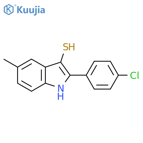 1H-INDOLE-3-THIOL, 2-(4-CHLOROPHENYL)-5-METHYL- structure