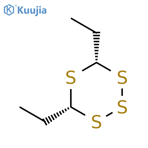 1,2,3,5-Tetrathiane, 4,6-diethyl-, cis- structure